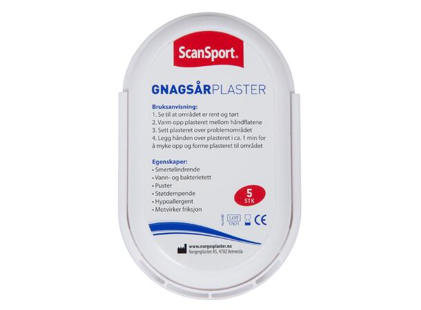 SCANSPORT Gnagsårplaster 5 stk 10pk Plaster til behandling av gnagsår 